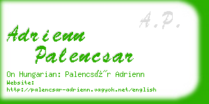 adrienn palencsar business card